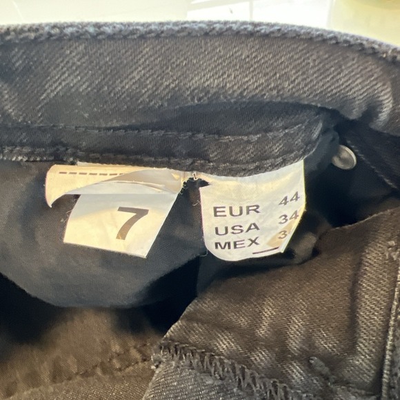 Zara Premium Jeans Women Sz 34 Charcoal Wash Skinny Stretch Distressed Denim - Picture 9 of 9